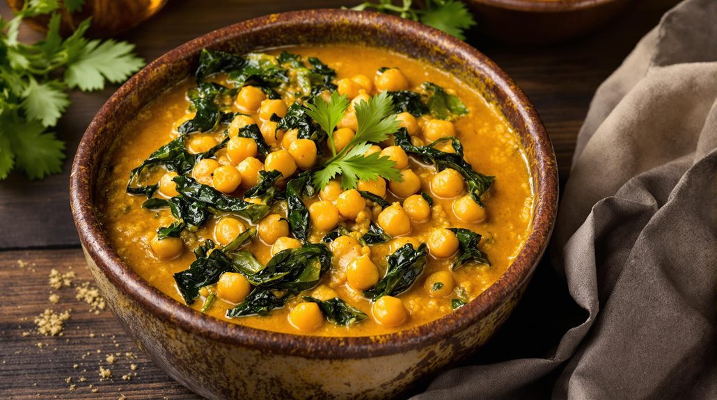 Easy Chickpea and Spinach Curry